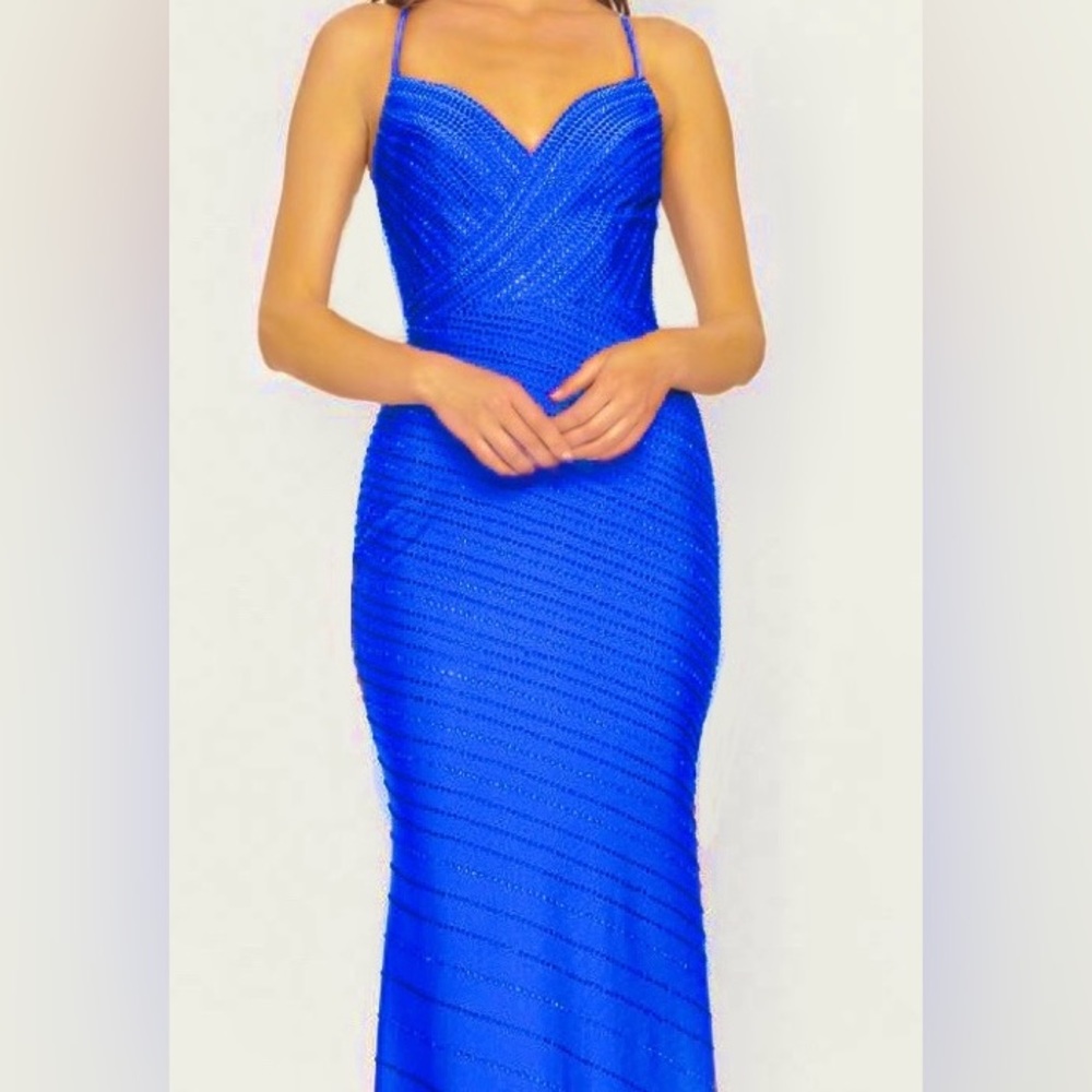 Faviana S10830 Blue Prom Dress